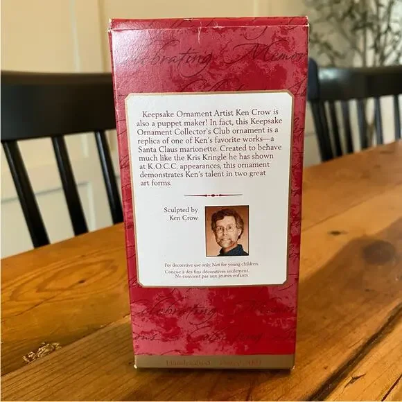 Hallmark Keepsake Christmas Ornament Santa Claus Marionette 2001 Collectible - Picture 6 of 8